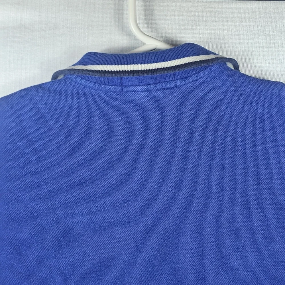 Vintage Polo Ralph Lauren Mens Medium 1/4 Zip Pullover Sweater Blue Pocket